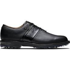 Footjoy Premiere Packard Vandtætte Herre Golfsko Med Spikes - Black - Str. 46 Bred