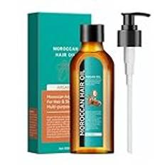 Moroccan Oil, Argan Oil, Moroccan oil Treatments Oil, Organic Argan Oil, Hair Moroccan Oil, 100ml Effective Hair Growth Support Nourishing and Smoothing Properties for Hair, Face, Body Skin