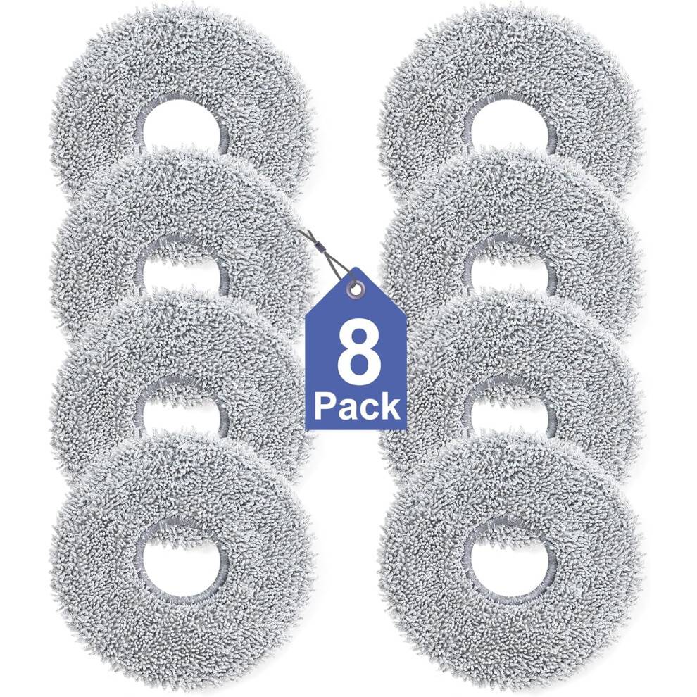 8-pak moppepuder kompatible med Dreame L40/X40/X50/L50/X30/L20/L40s Ultra/L10s Pro Ultra/L10s Ultra Gen2/X60 Max Ultra, kompatibel med Mova