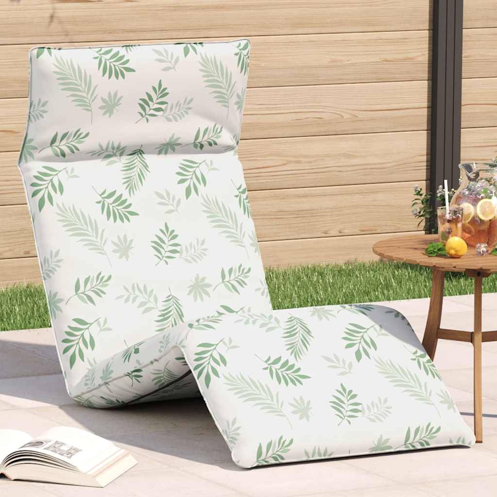 vidaXL foldbar liggestol 175x54x8,5 cm oxfordstof bladmønster