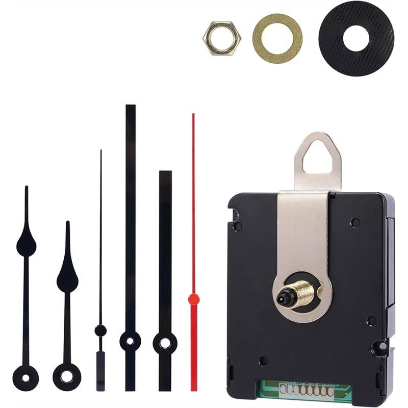 DCF77 24Mm Radio-Control Clock Movement-Silent Design- Black Hand Replacement Wall Clock