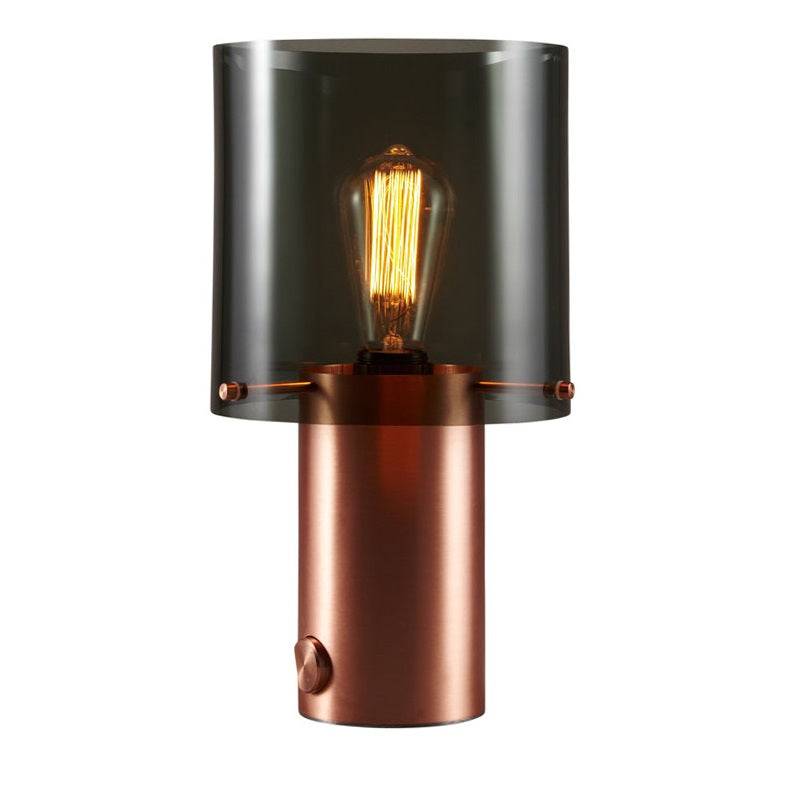 Walter bordlampe Original BTC - Walter 2 H 36 cm, Ø 20 cm / antrasit glas/kobber