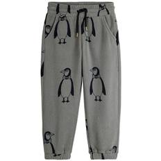 Mini Rodini Fleecebukser - Penguin - Grå - Mini Rodini - 6-7 år (116-122) - Fleecebukser