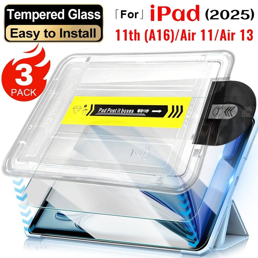 For Ipad 11th A16 Gen Tempered Glass Screen Protector For iPad Air 11 M3/Air 13 M3 2025 9H HD Easy to Install Anti-Scratch Films