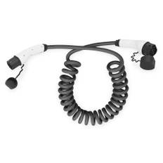 DIGITUS KFZ-Spiral-Ladekabel für Elektroautos & PHEV 10 m Typ 2 Mode 3 1-Phasig 32 A 7,4 kW Schwarz