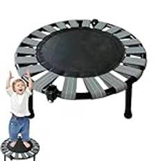 Vikbar studsmatta – trampolin med bärkapacitet inomhus | halkfria tysta fotkuddar, vikbar fitnesstrampolin | mini-studsmatta för vuxna träning, barn som leker