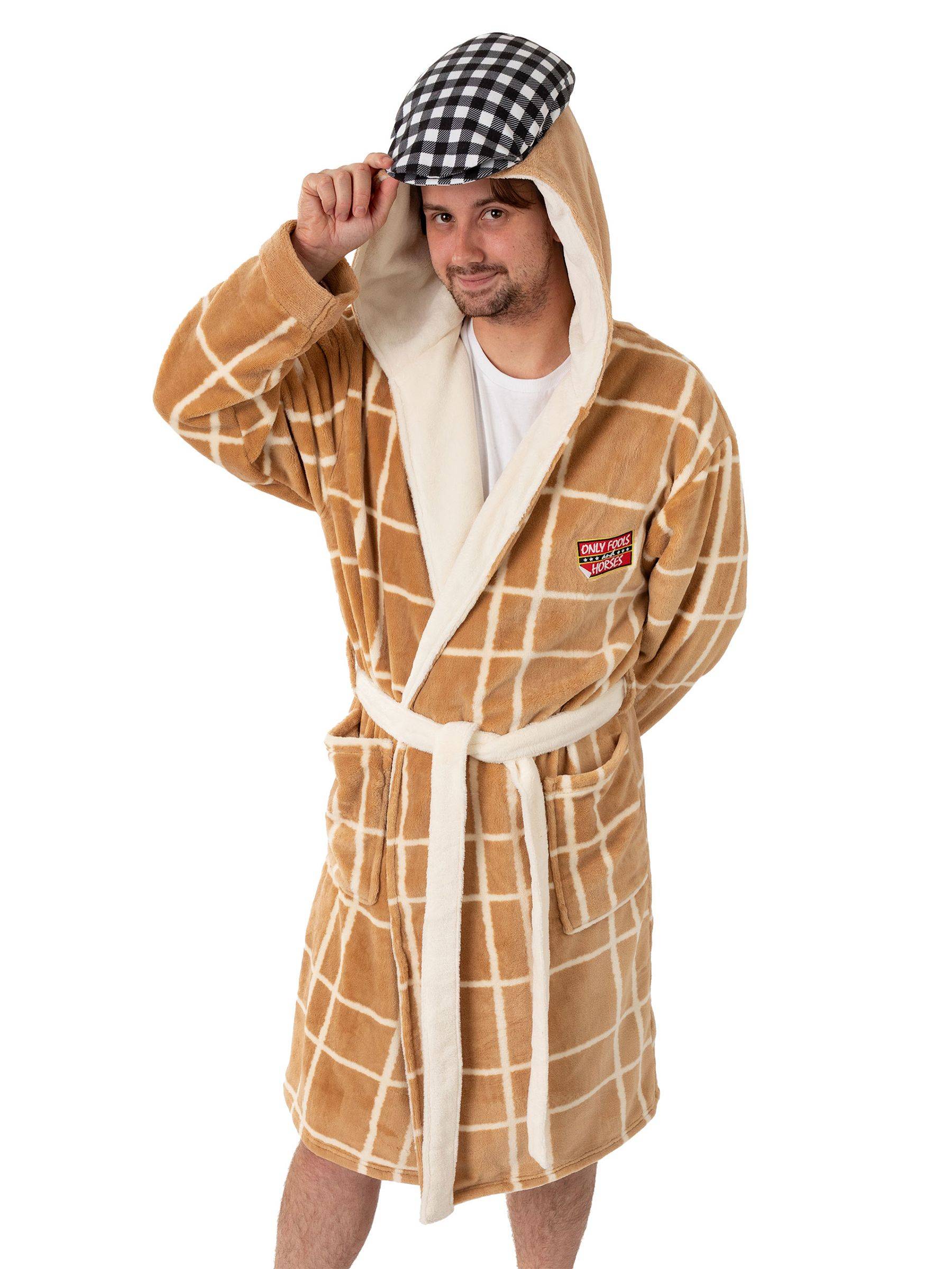 Vanilla Underground Vanilla Underground Brown Only Fools And Horses Hooded Bath Robe - M