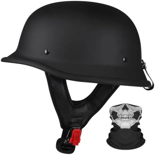 Tysk Motorcykelhalvhjälm För Män Och Kvinnor, Vintage Halvskalshjälm, DOT/ECE-Godkänd, Cruiser Scooter Mopedhjälm För Stadspendling 4,L(57-58CM)
