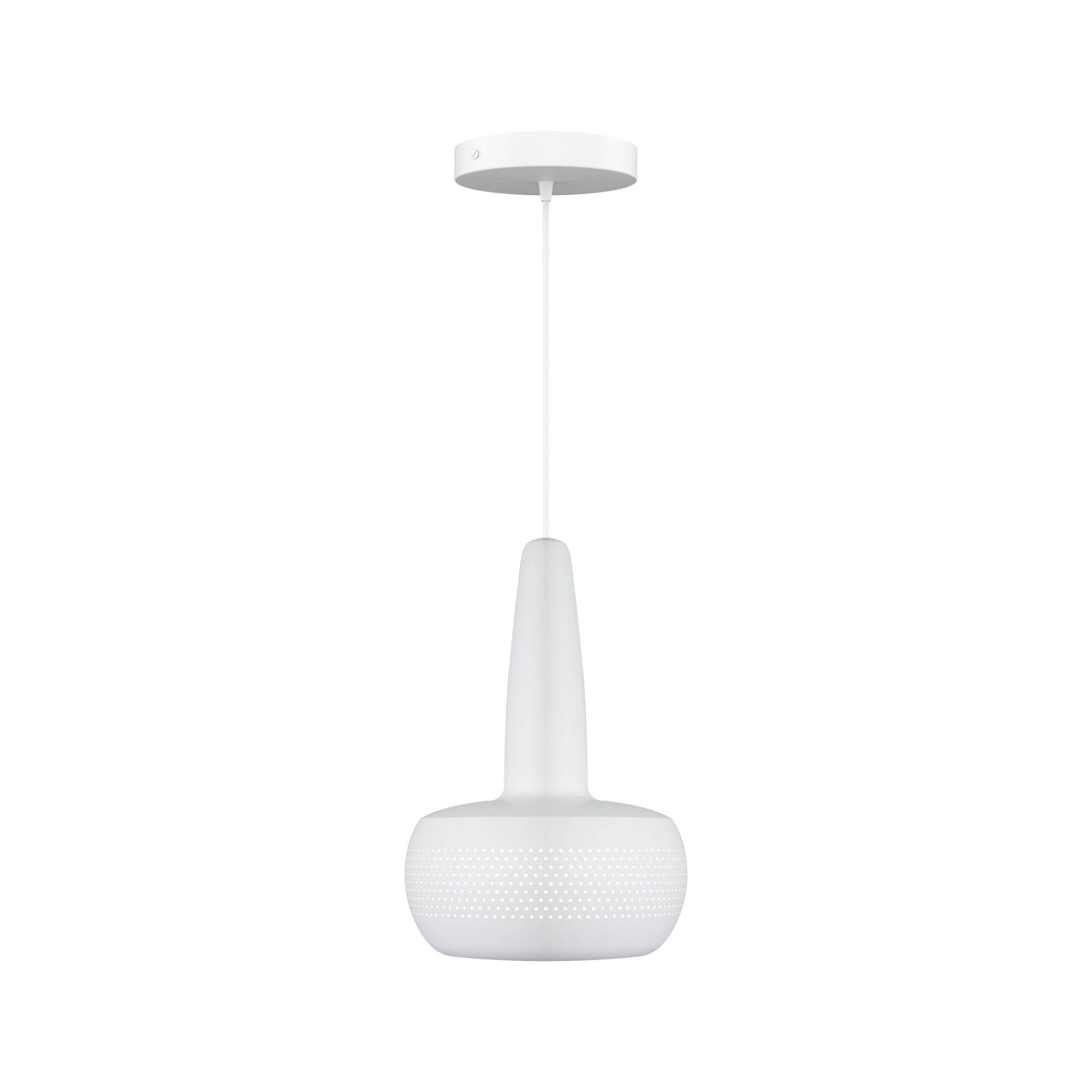 Clava Taklampa med Rosett Matt Vit