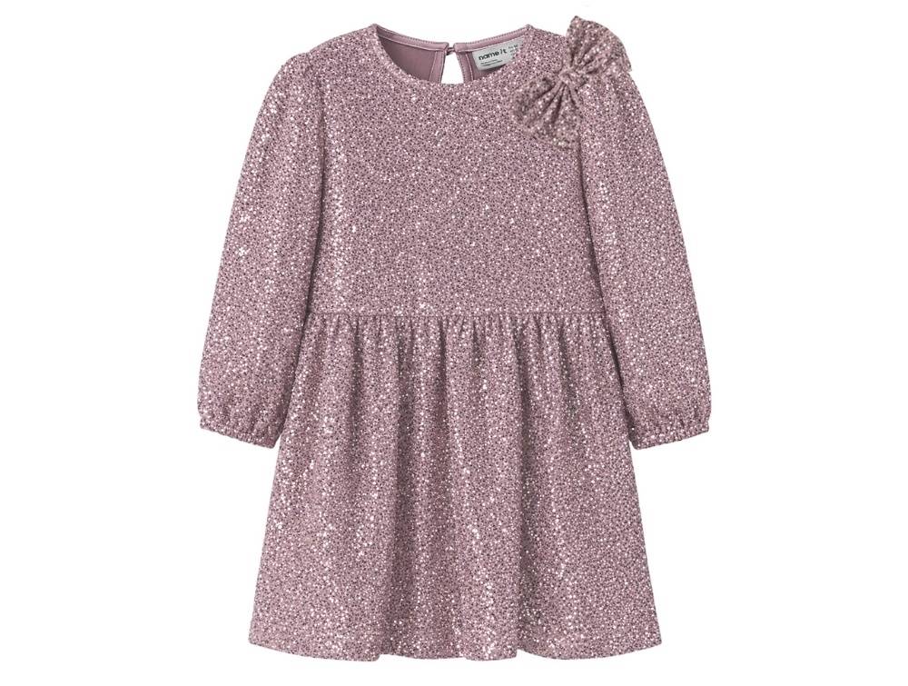 Name It Kjole Mauve Shadows Med Sløjfedetalje - Str. 2y 92cm