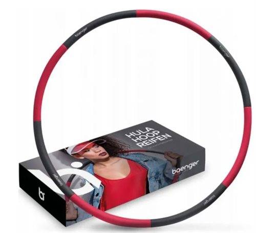 Baenger Hula Hoop Grå/Rød til Fitness øvelser.