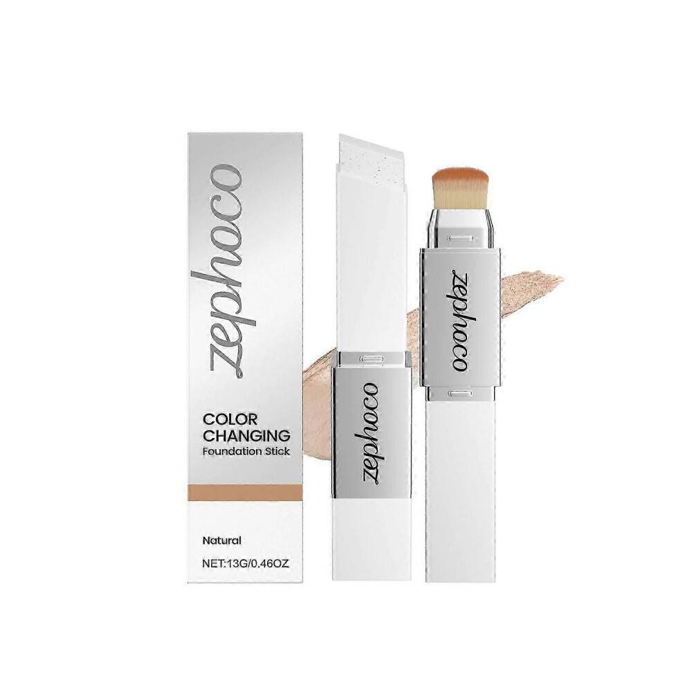 Zephoco Natural Color Two-In-One Color-Changing Foundation Stick Is Lightweight, Hydrating, And Adheres Well Without Sticking. It Is A Light And Thin