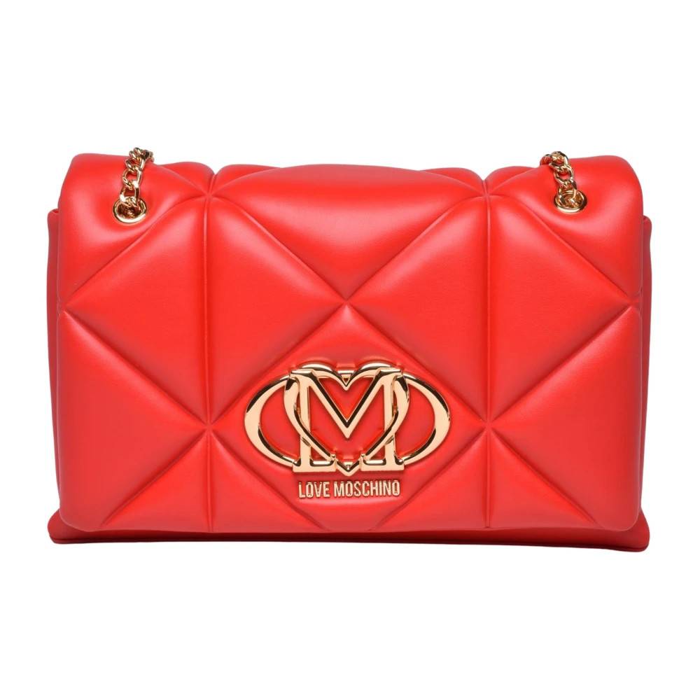 Love Moschino Tracolla Skuldertaske - Tasker - Dame - Rød - ONE SIZE - Uld