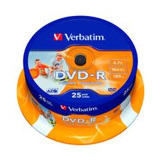 Verbatim DVD-R Inkjet 25-pakke