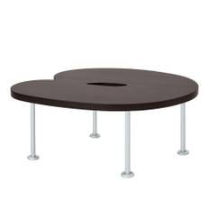 HEM - Worm Coffee Table Round Brown/Steel - Sofaborde - Flerfarvet - Træ