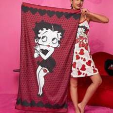 Classic Cartoon Characters & Polka Dot Printed Square Bath Towel