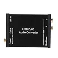 USB DAC Audio Converter, Digital Till Analog DAC Audio Converter USB Audio Ljudkort