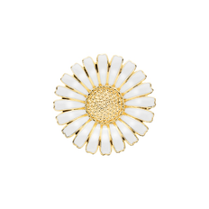 Lund Copenhagen Marguerit broche forgyldt sølv 36mm