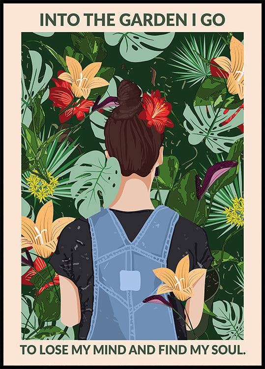 Into the Garden Standard Wall Art Poster (50x70cm) - Plakater > Konstaffischer, Botaniska Posters, BD, LANGFIX