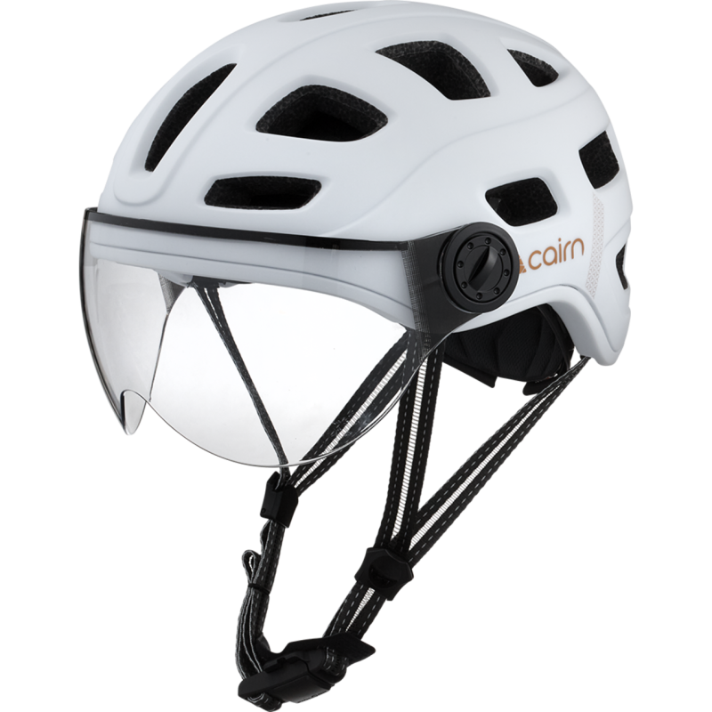 Cairn Quartz Visor - Urban cykelhjälm - Herr Mat Metallic White L (58 - 62 cm)