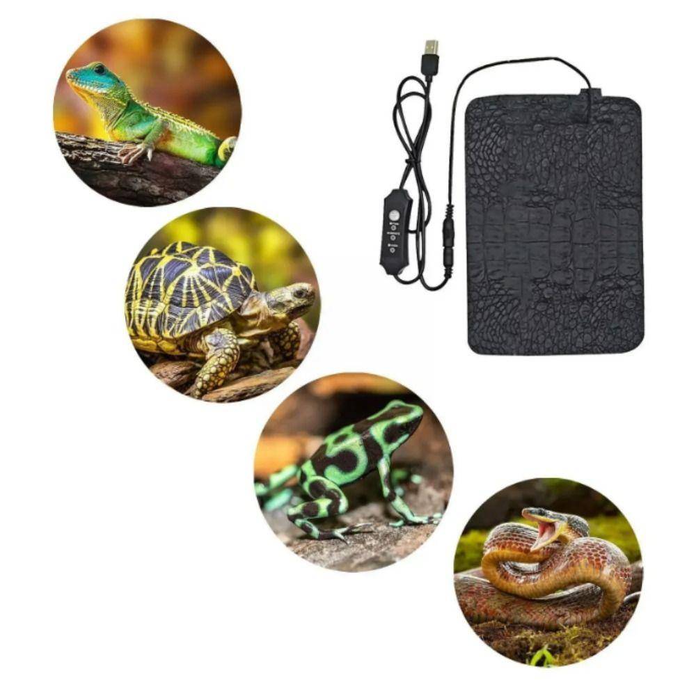 PU USB Reptile Elektrisk Filt Justerbar Husdjur Värmematta För Gecko/Sköldpaddor/Ormar
