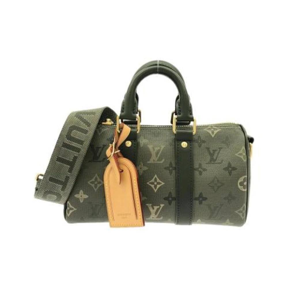 Louis Vuitton Vintage Pre-owned Boston Bag - Vintage - Dame - Grøn - ONE SIZE - Uld