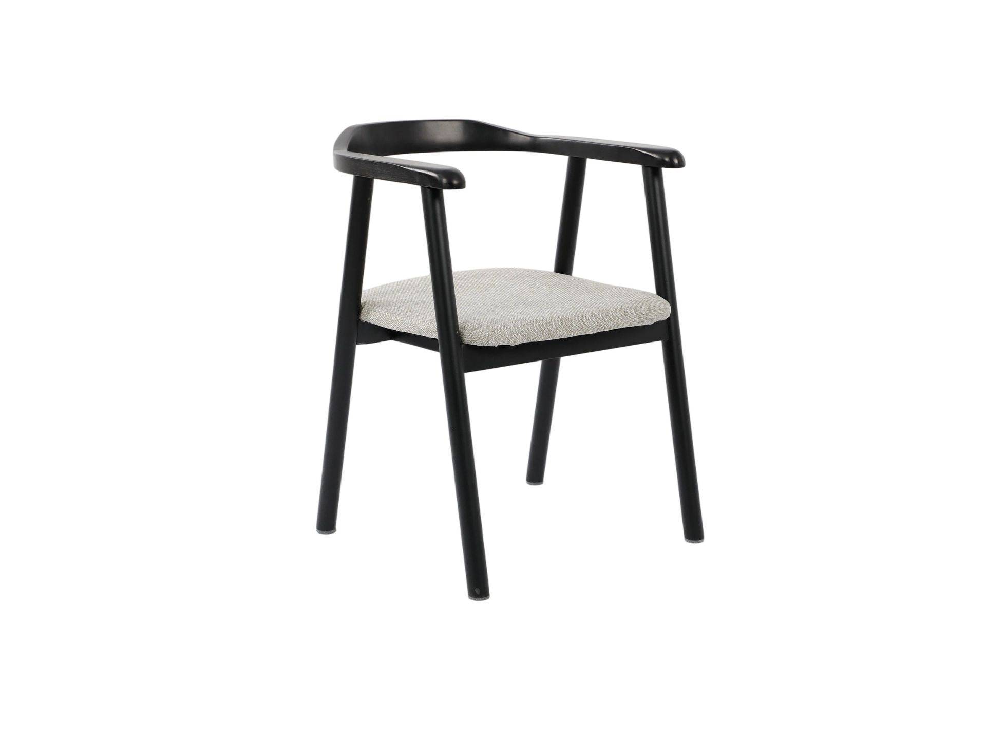 Jolie Matstol i trä med tygsits - Svart/Beige & köksstol Svart Bark