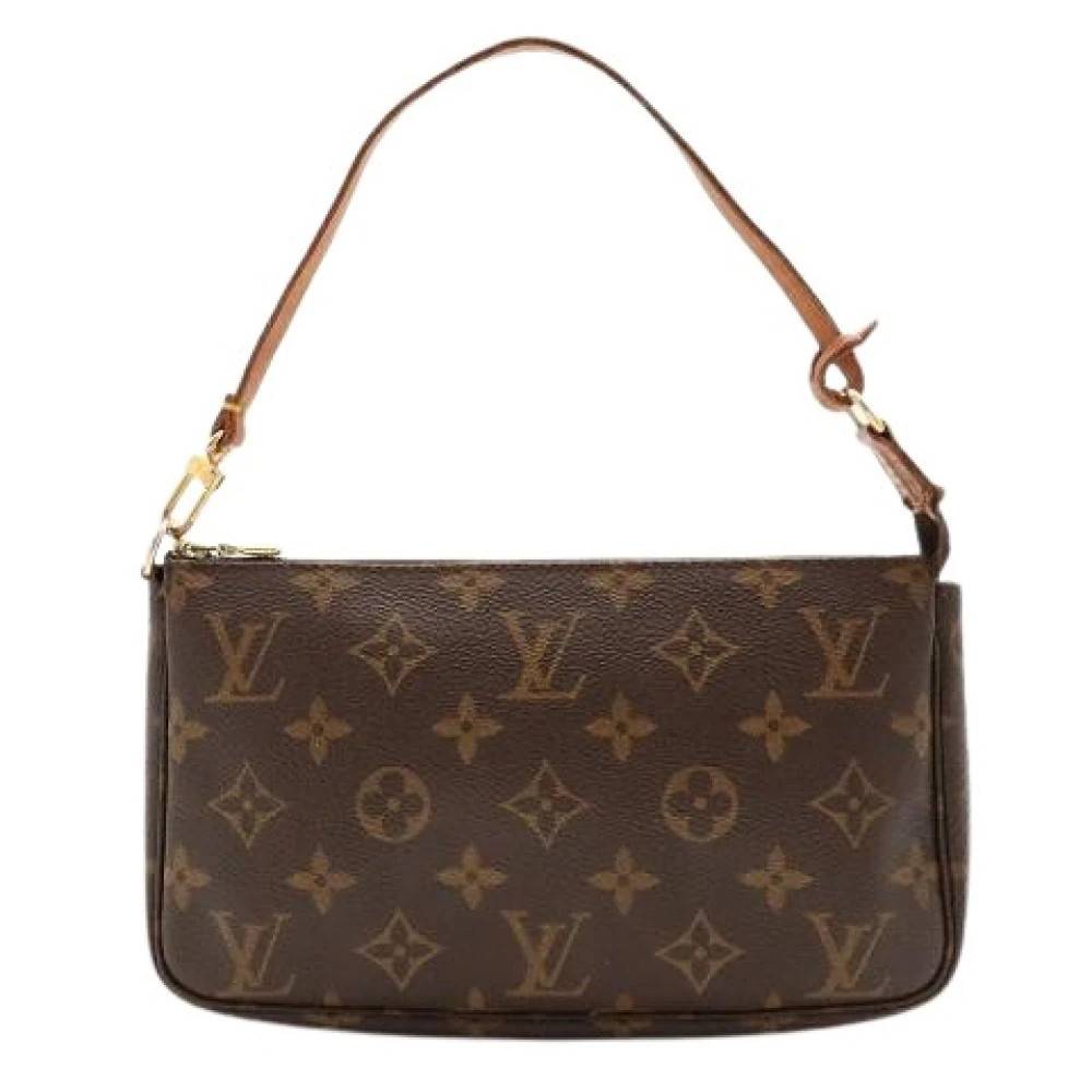 Louis Vuitton Vintage Pre-owned Pochette Håndtaske - Vintage - Dame - Brun - ONE SIZE - Uld