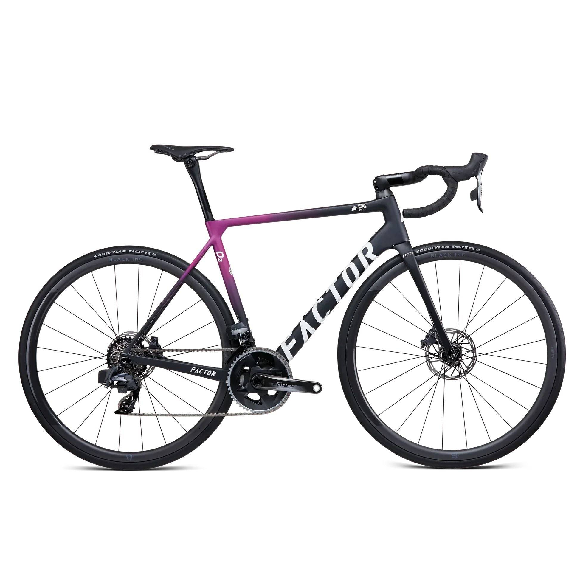 Factor O2 2026 - Shimano Ultegra Di2 2x12sp - Black Inc 45 - 153 / 52 / midnight pink (52)