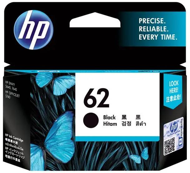 HP 62 - Svart - original - blister - bläckpatron