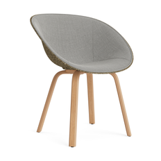 Normann Copenhagen Mat Armchair karmstol framsideklädd Remix 133-seaweed-beech - Grå