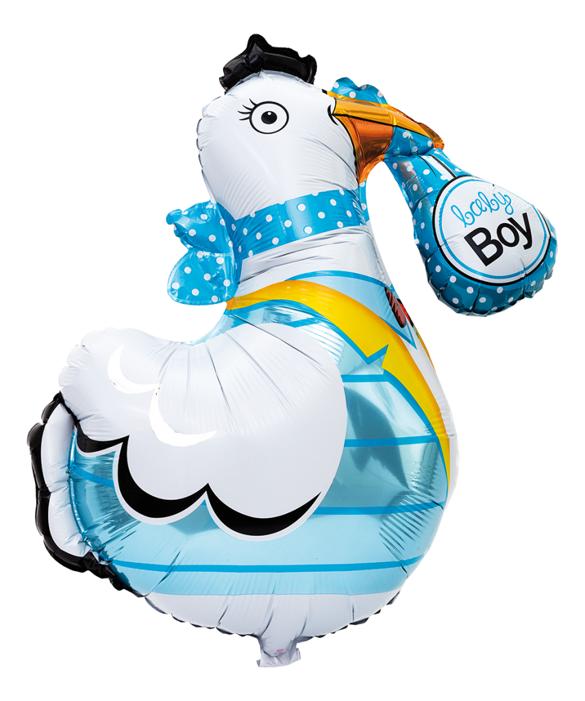 Folie Ballon Stork Blå, 78 cm