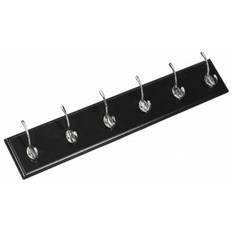Kroklist Vikstorp Svart, 6 Krokar 70x12cm
