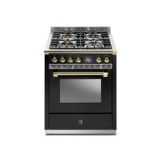 Spis - Ascot - Combi-steam 70 cm (1 ugn) (Nero/Brass) Gas