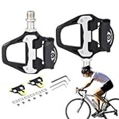 Cycling Pedals Cleats Set, Self-Locking Cycling Pedals, Clipless Road Cycling Pedals, Wear-Resistant Pedals For Road Use, Adjustable Tension Pedals, Non-Slip Cycling Pedals, Road Cleats Pedals,