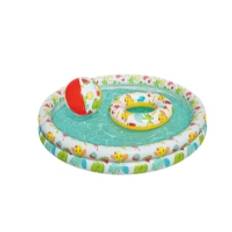 Bestway 51124 / 23, Oppustelig pool, 137 L, Rund, 3 År, Flerfarvet