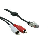 Almando Powerlink RJ45 til stereo phono RCA | sort | 10,00 meter | PRIS-MATCH