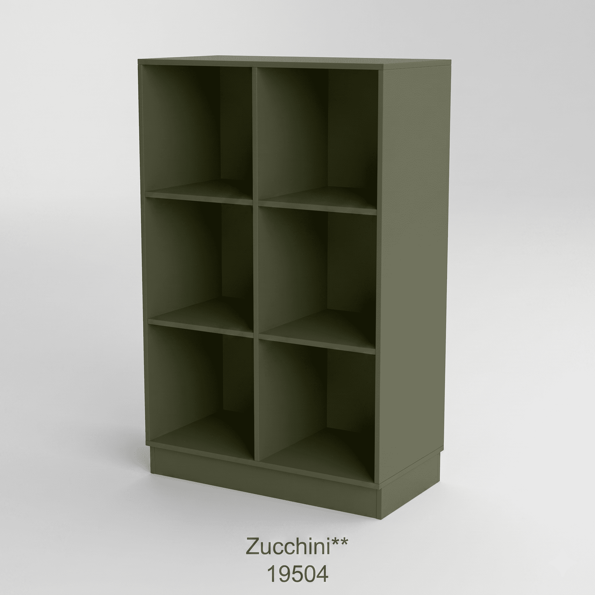 Cube Quadro - Åben Kontorreol, B:80,4 x H:126,3 cm 43 cm Zucchini.
