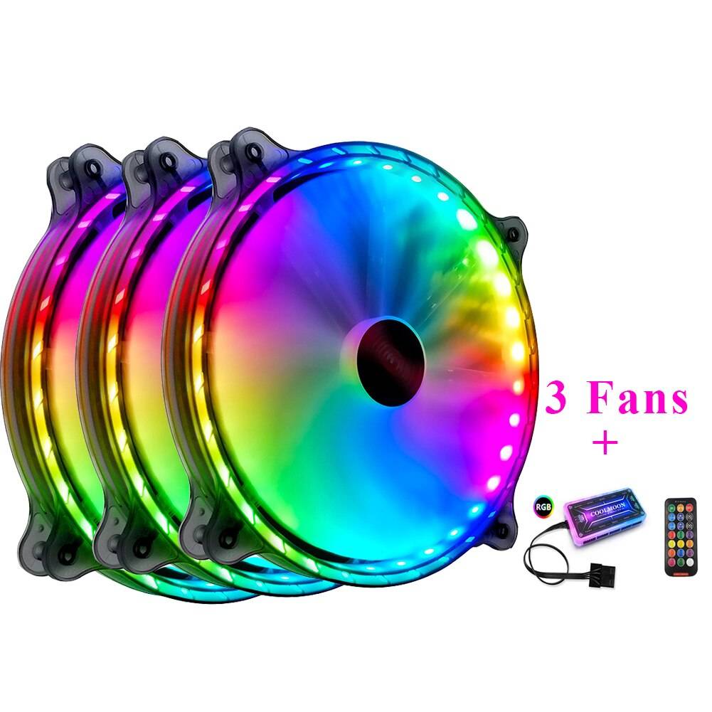 Högt luftflöde 200mm st fodral fläkt ventilador tyst kylning för dator 6 pin mute pwm rgb fodral fläktar kylare justera fläktar kylare - 3 in 1
