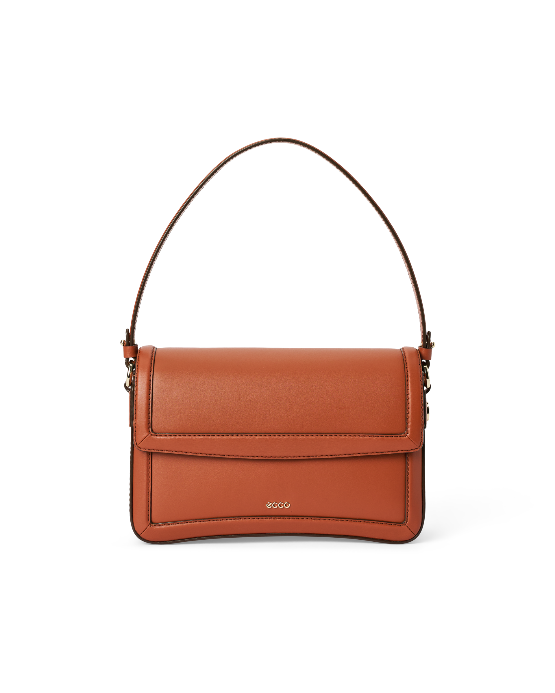 ECCO Pinch Bag - Crossbody lædertaske med opadbuet bund til damer - Brun