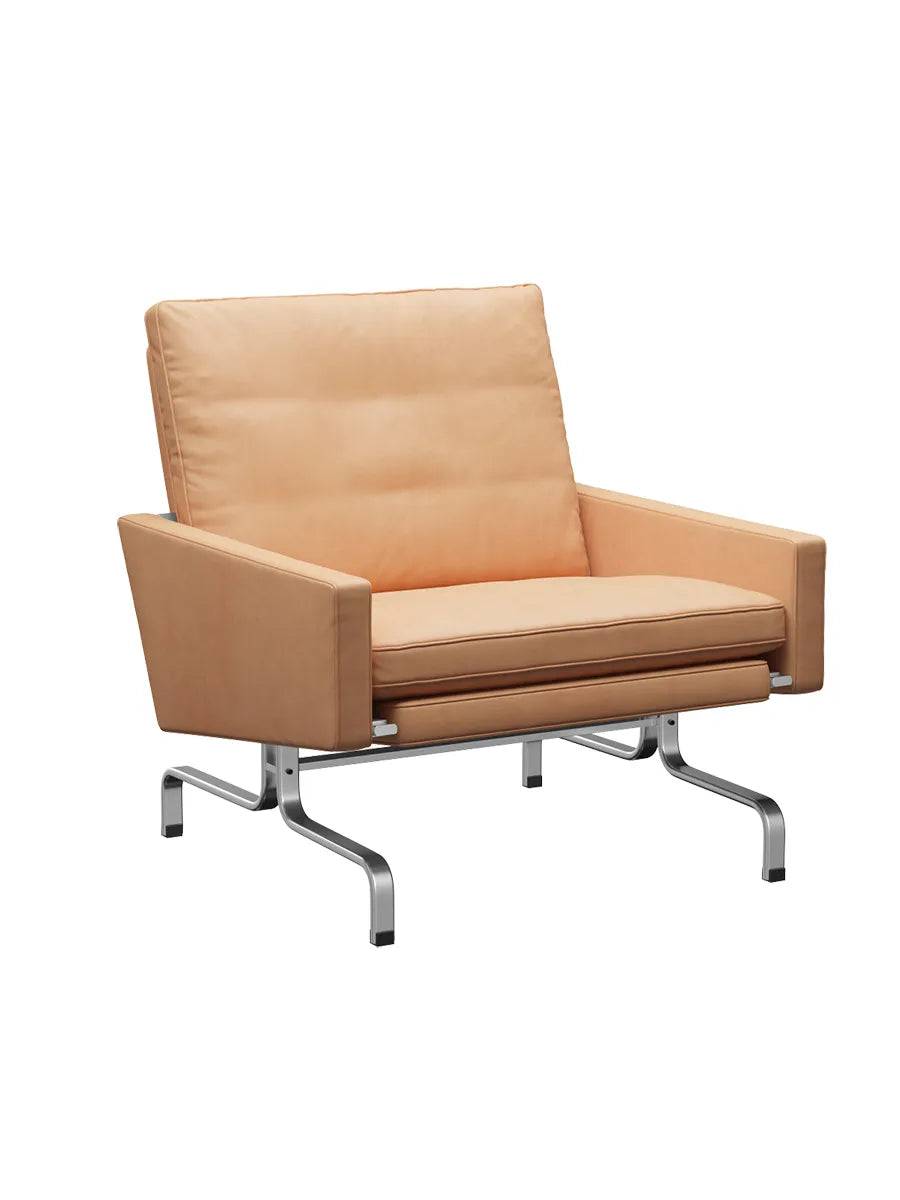 PK31 Loungestol af Poul Kjærholm Natur læder / Natur - Jacobsen Plus