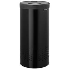 Vasketøjsbeholder 35 l, mat sort, stål, Brabantia