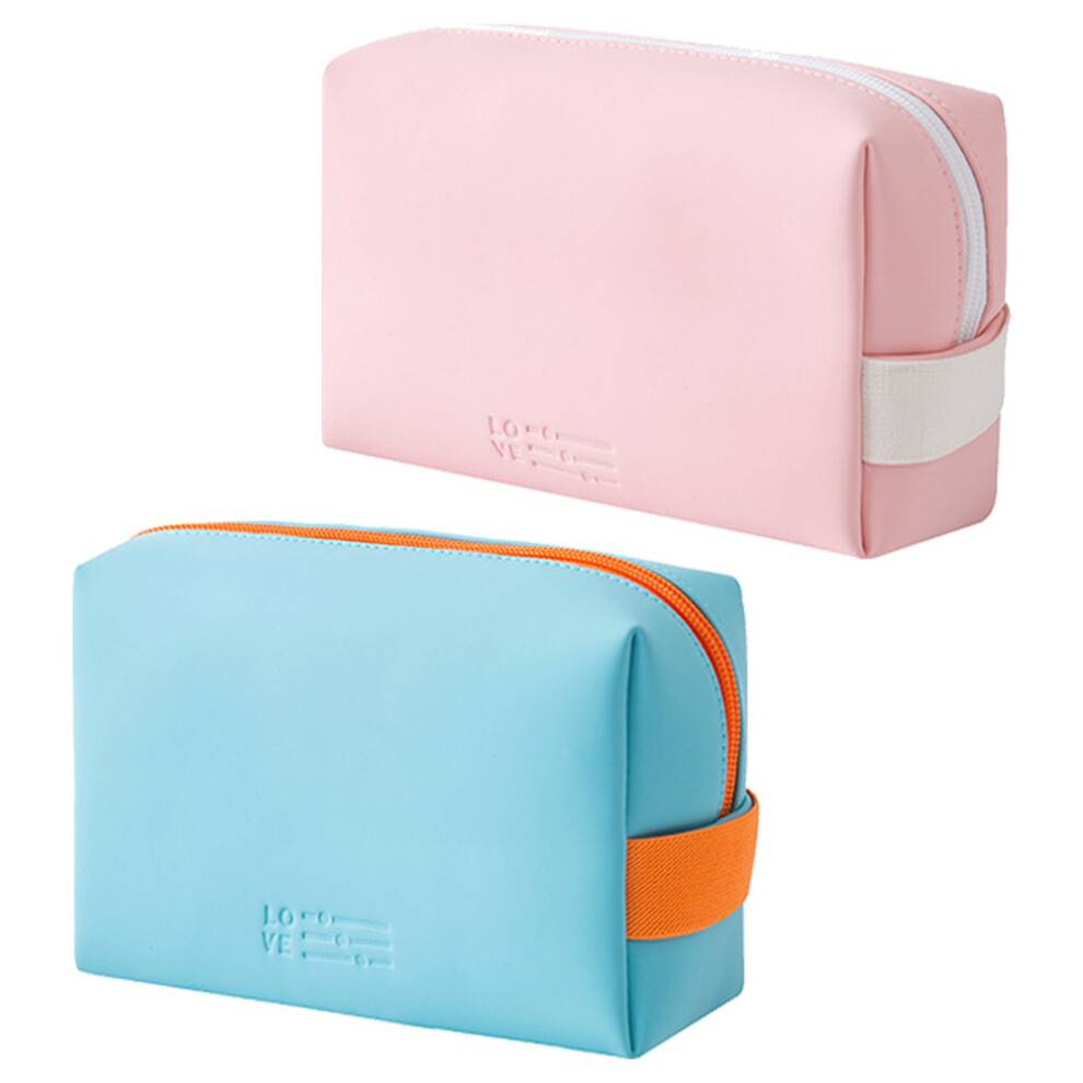 Kompakt, livlig makeuptaske, vandtæt, letvægts, multifunktionel kosmetikorganisator, 2 stk. foldbar opbevaringstaske til dametaske/kuffert