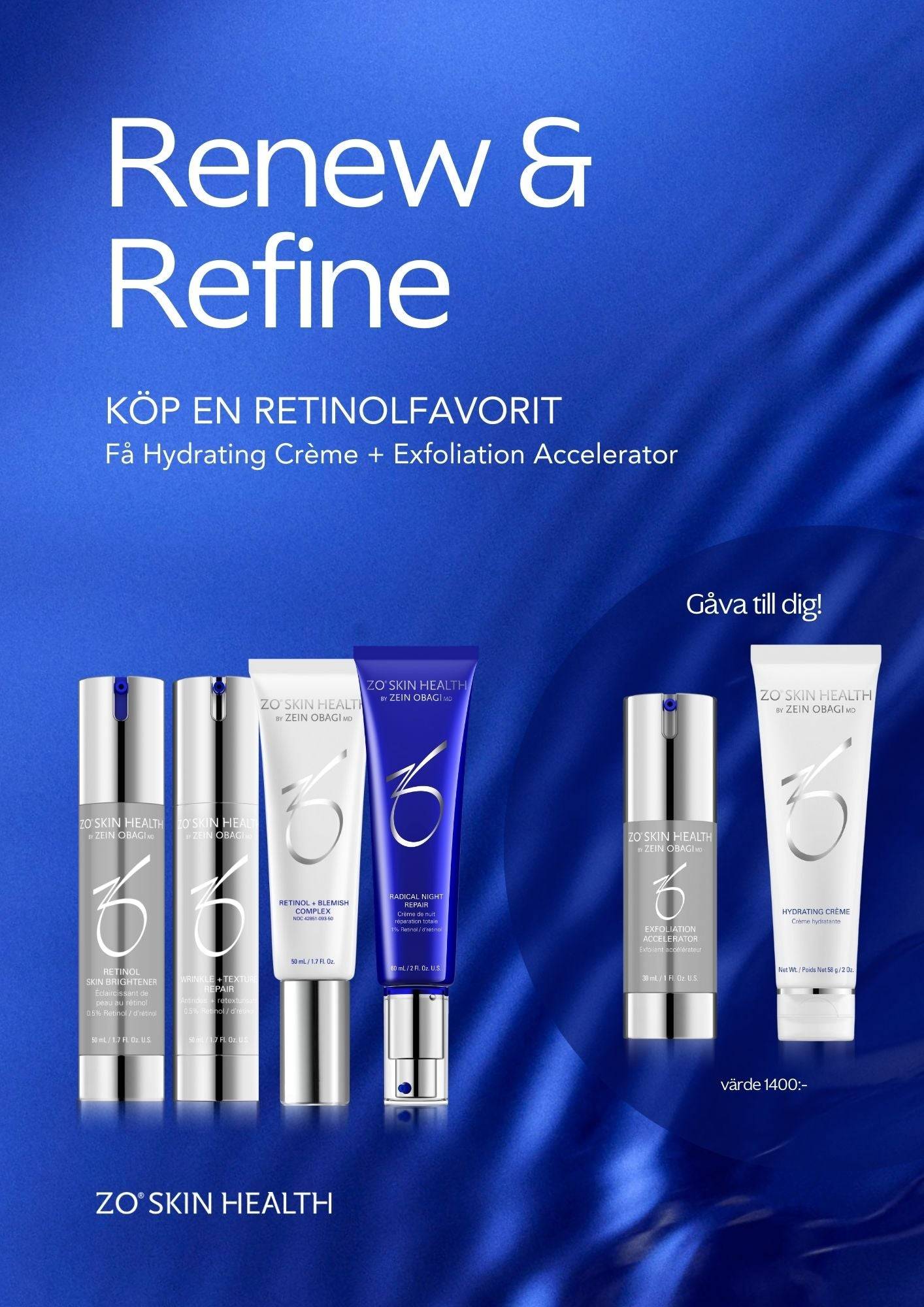 Kampanj: Köp valfri Zo Skin retinolprodukt och få gåva värde 1400:- - Wrinkle + Texture Repair
