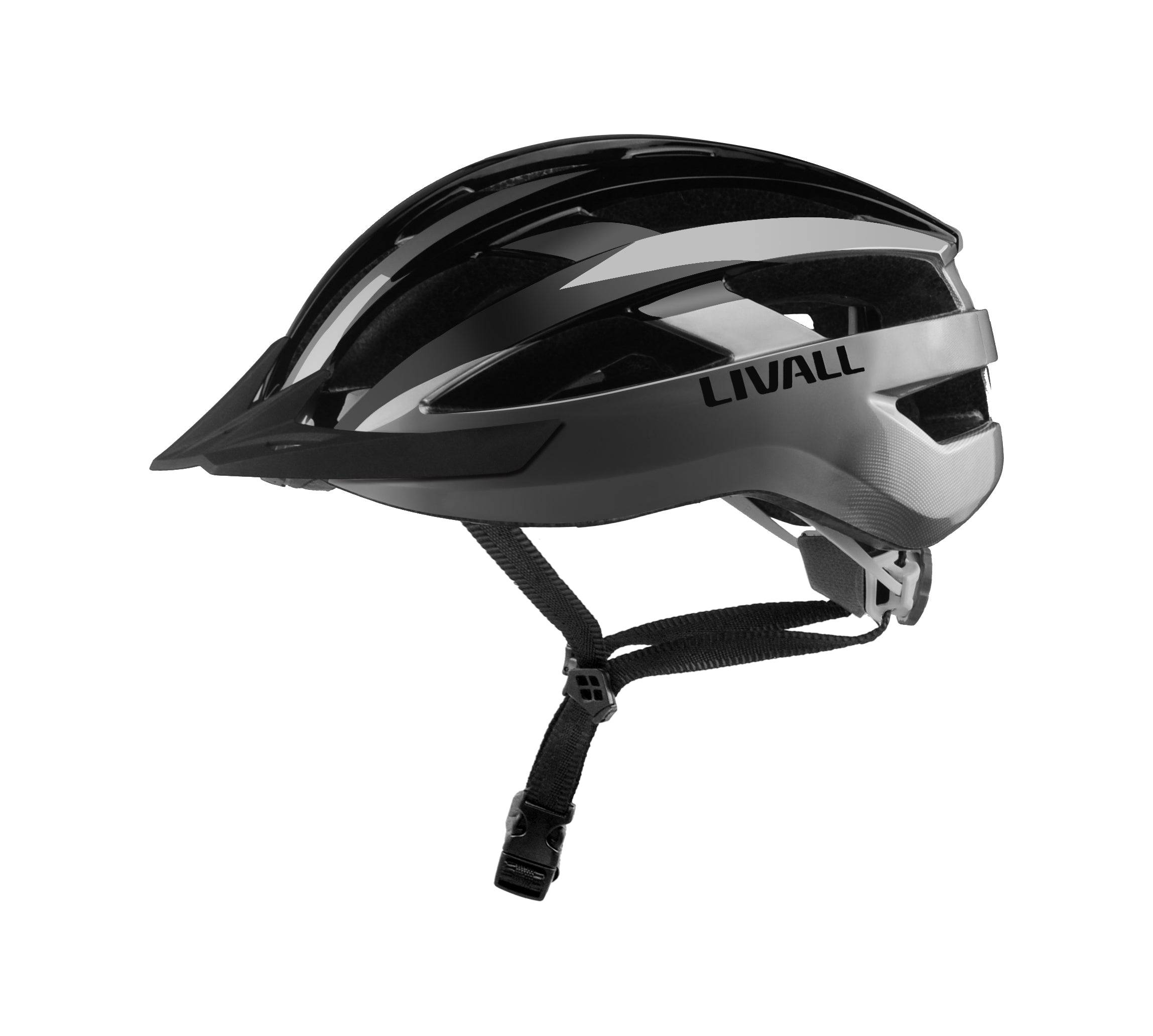 Livall MT1 Neo Silver Black Bluetooth - Large 58-62 cm