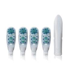 4 st ersättningsborsthuvuden Dual Clean för Braun Oral B Cross Action Power