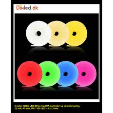 5 meter NEON Led strip, KOMPLET SÆT - 5m Lilla - komplet sæt
