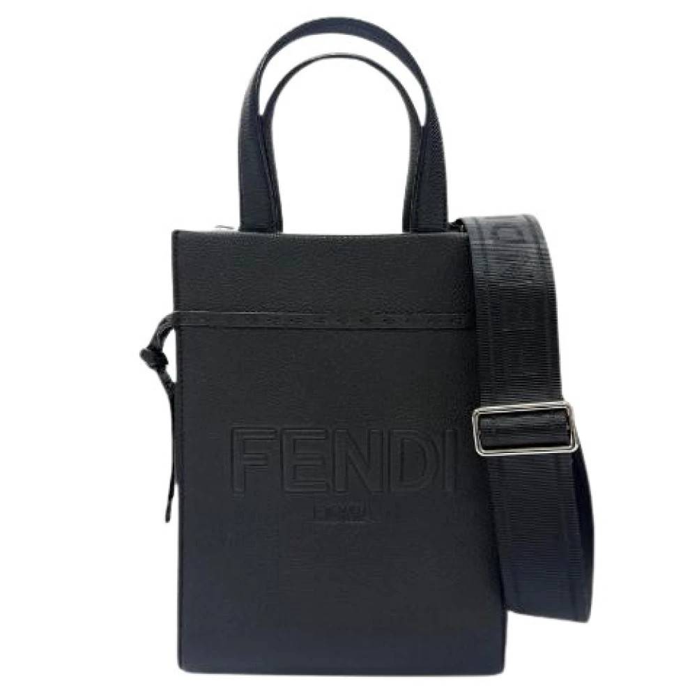 Fendi Vintage Pre-owned Læder Skuldertaske - Vintage - Dame - Sort - ONE SIZE - Uld