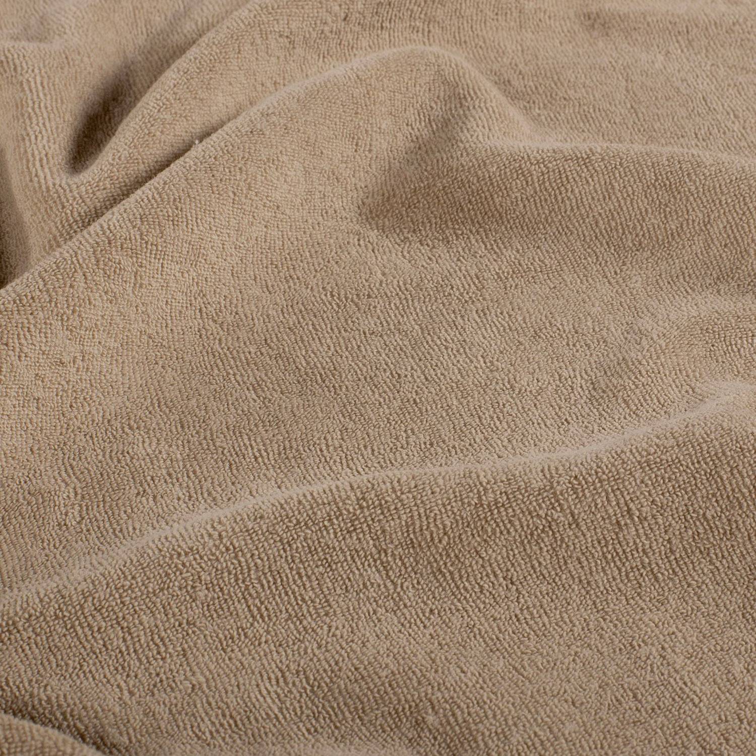 Stretch Frotte Enfärgad Ljusbrun