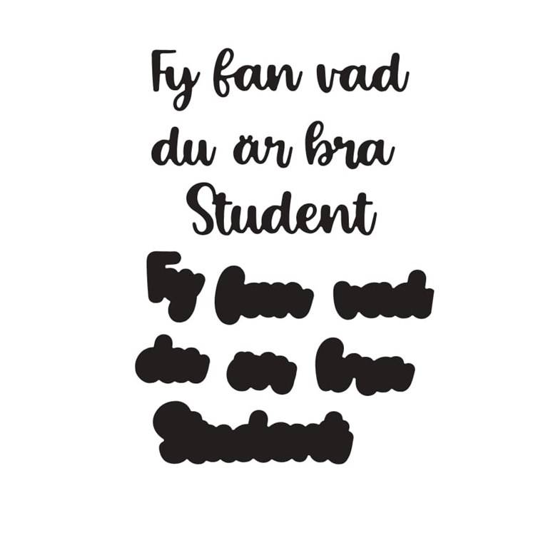 PY Hobby Dies - Student - Fy fan vad du är bra - Med bakgrund